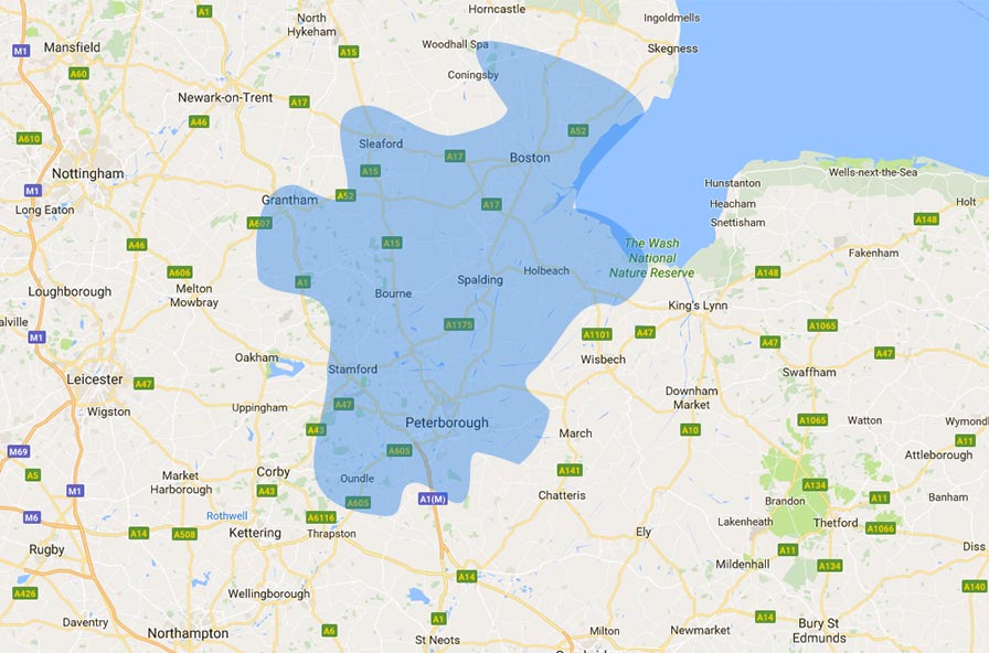 peterborough postcode area revised larger